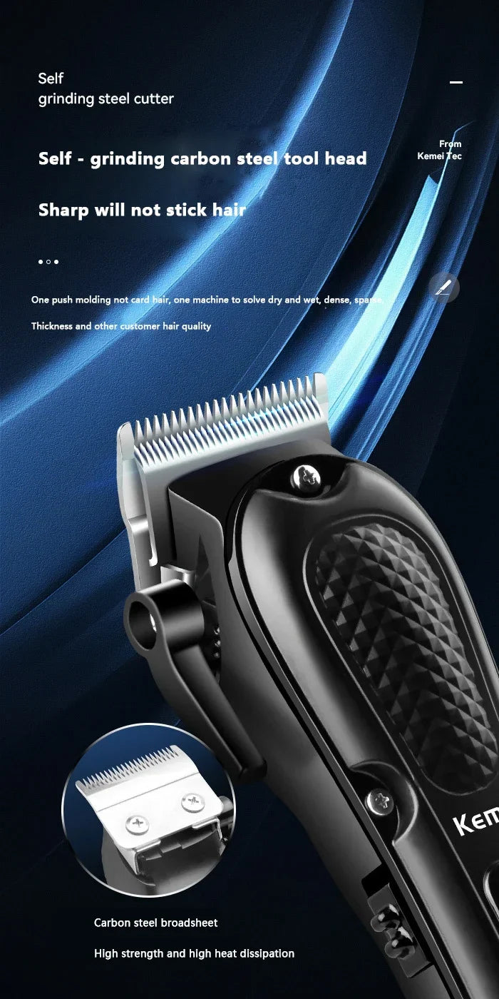 Kemei Hair Clipper Km-1071 Km-2299 Km-2024 UBS Rechargeable Cordless Beard Trimmer Powerful Electric Hair Clippers for Men