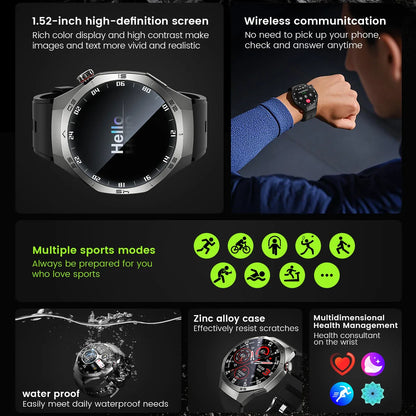 Smart Watch 5 Pro GPS NFC Smartwatch Men 360*360 AMOLED Screen Heart Rate Monitor Bluetooth Call IP67 Waterproof Men Smartwatch