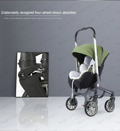EU STOCK Foldable Lightweight baby stroller Multifunctional Four Wheels poussette bebe 3 en 1 Portable baby wagon
