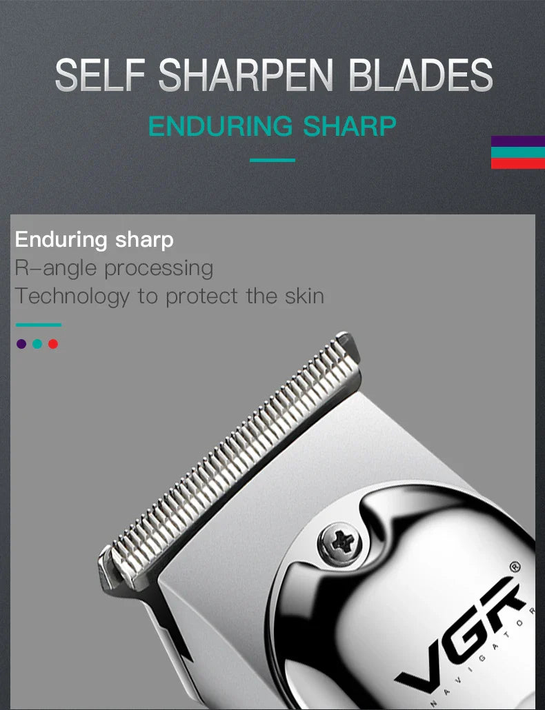 VGR Hair Trimmer Professional Hair Clipper Wireless Hair Cutting Machine Electric Zero Cutting Machine Trimmer for Men V-071