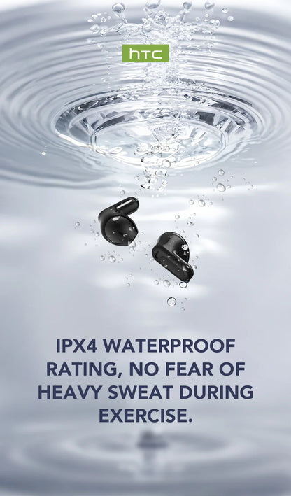 [Ultra HD Screen] HTC NE20 Earphones Bluetooth V6 TWS Sports Wireless Headphones AI Translator Earbud In-Ear Noise Reduction Mic