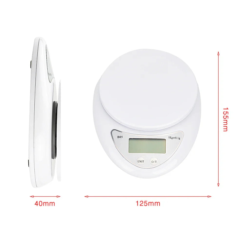 5kg/1g 1kg/0.1g Portable Digital Scale LED Electronic Scales Postal Food Measuring Weight Kitchen LED Electronic Scales