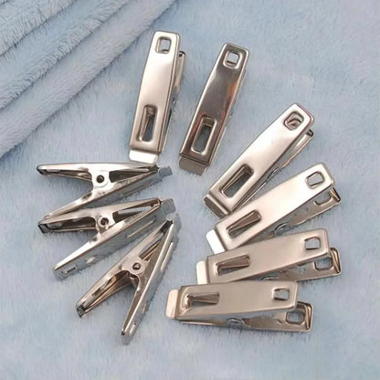 20pcs Stainless Steel Clothespins, Binder Clips, Heavy Duty Clothes Pins, Metal Clip Set, Metal Clothes Clips For Clothes Sock F