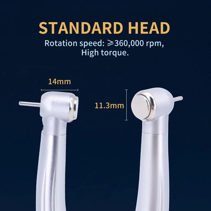 LED Dental Handpiece High Speed Push Button 3 Water Spray Light Ceramic Bearings Dentistry Tips Air Turbine High Rotation Pens