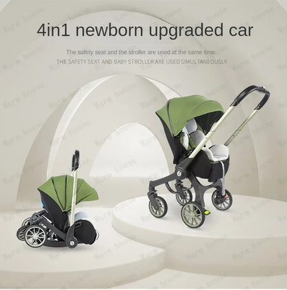 EU STOCK Foldable Lightweight baby stroller Multifunctional Four Wheels poussette bebe 3 en 1 Portable baby wagon