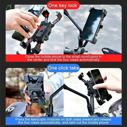 ALYNIC 360° Rotatable Electric Bicycle Phone Holder for iPhone Riding MTB Bike Moto Motorcycle Stand Bracket Non-slip Cycling
