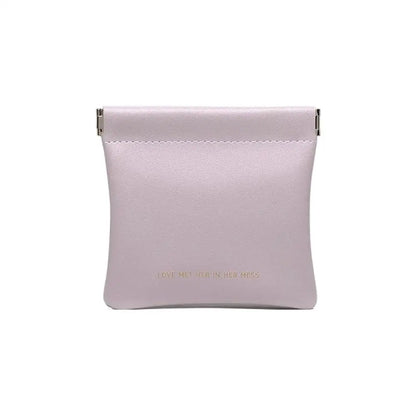 Bullet Storage Bag with Automatic Closure, Wired Headphone Storage Bag, PU Coin Purse, Mini Portable Lipstick and Makeup Bag