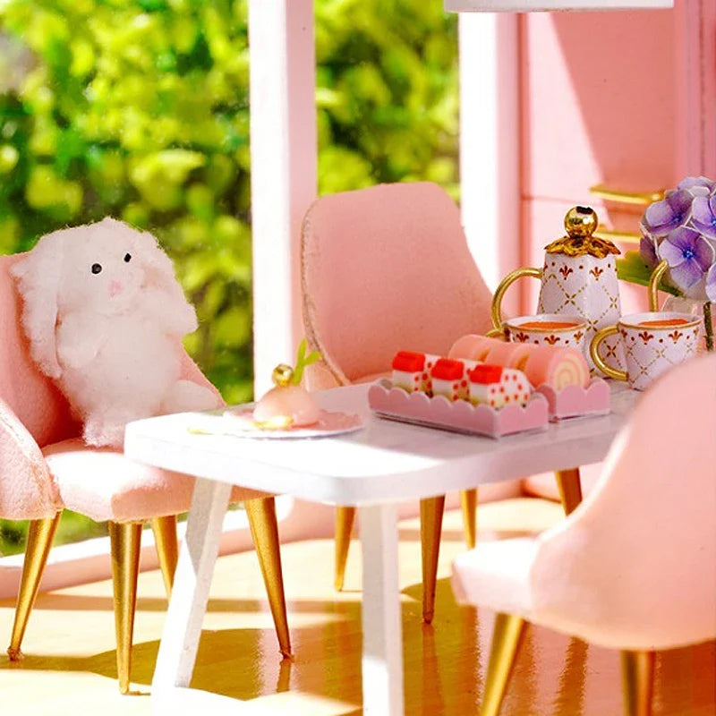DIY Doll Houses Kits 3D Wooden Puzzles Mini Doll House Assembly Building Furniture Handmade Toys For Kids Birthday Gifts