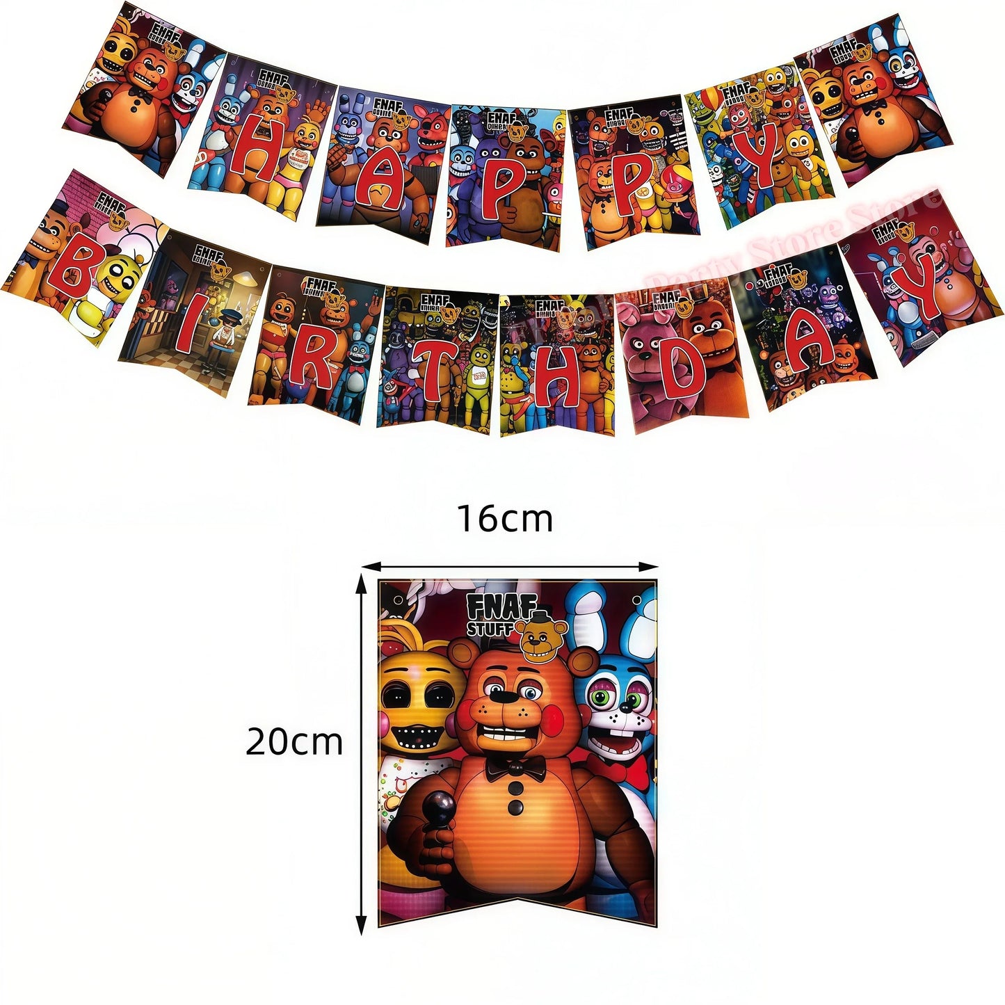 Five Nights Bear Birthday Party Decorations Plate Cup Backdrop Freddyed Balloon for Kids Party Favors FNAFs Event Supplies Gifts