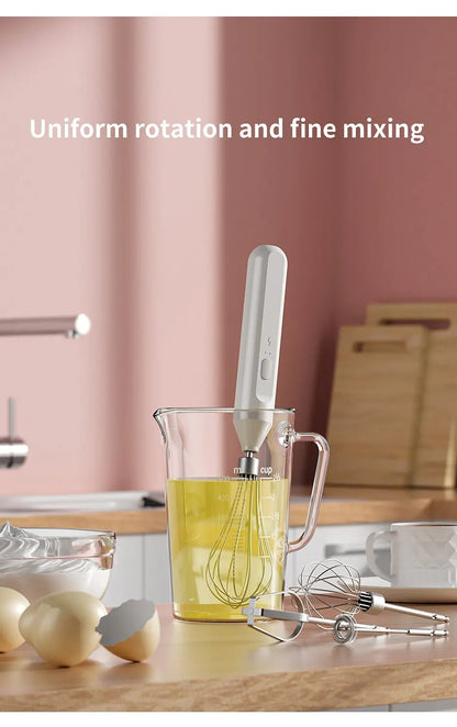 Electric Milk Frother Handheld - Egg Beater Coffee Mixer Foamer for Cappuccino Latte
