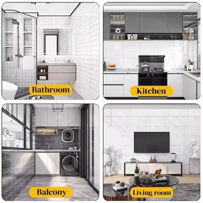 1 Roll Marble Thick Foam Imitation Tile Self-Adhesive Wallpaper Bedroom Living Room Decoration Bathroom Waterproof Wall Sticker