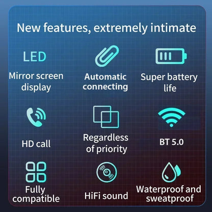TWS Bluetooth-Compatible Earphones Stereo Sport Headset Wireless Headphone apply to smartphones