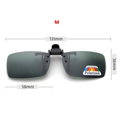 4 Color Grey Lenses Polarized Sunglasses Clip On Flip Up UV 380 Driving Fishing Night Vision Glasses Clips