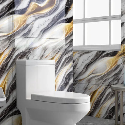 10-40PCS Imitation Marble 3D Ceramic Tile Wall Renovation Decoration Sticker Waterproof Self-adhesive Home Floor Sticker