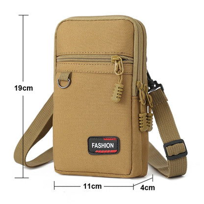 Mobile Phone Case Pouch Waist Bag Multifunction Outdoor Casual Men Waist Pack Small Bag Single Shoulder Crossbody Bag Coin Purse