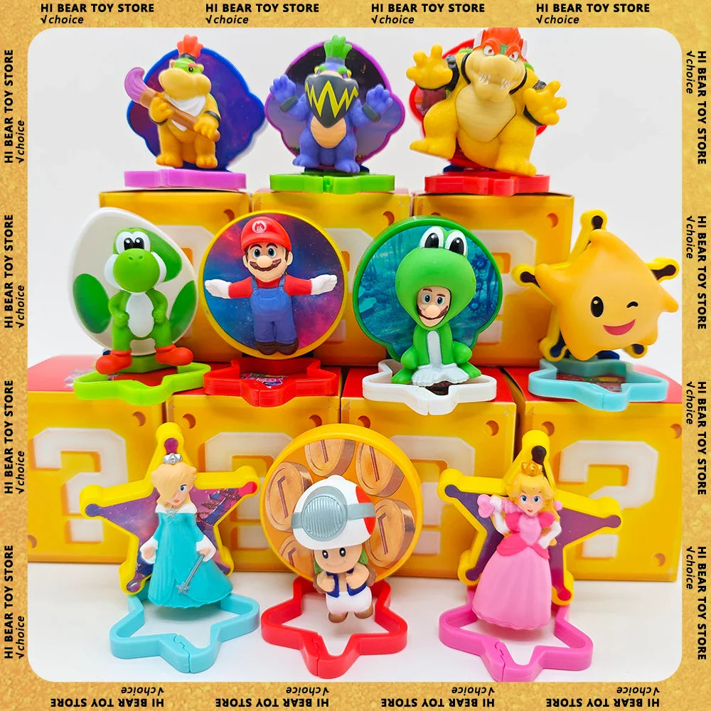 2026 Mcdonald'S Latest Style Happy Meal The Super Mario Bros Pendant Figure Yoshi Rosalina Statue Collection Model Doll Toy Gift