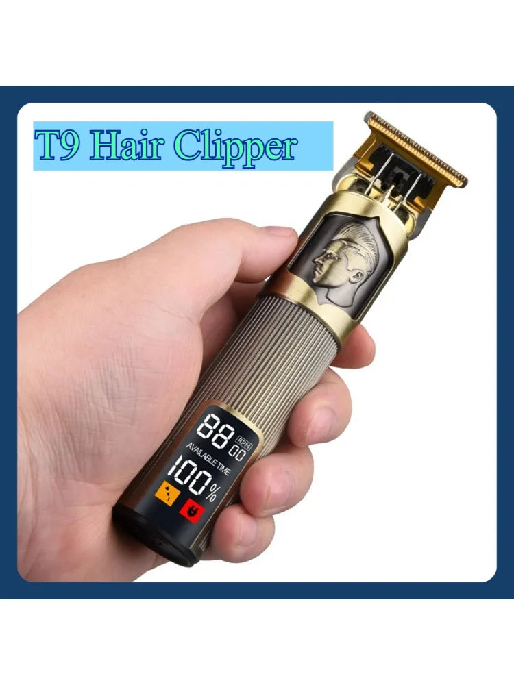 Vintage Hair Clipper USB Charging Hair Cutting Machine Electric Hair Trimmer Portable Shaver Professional Barber Boyfriend Gift