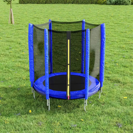 5ft Kids Trampoline with Enclosure Safety Net for Outdoor Playground,Blue