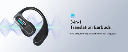 ERAZER X8 AI Translator Earbuds Gaming Bluetooth 5.4 Wireless Headphones Low latency HD Call Earphones with Mic Waterproof