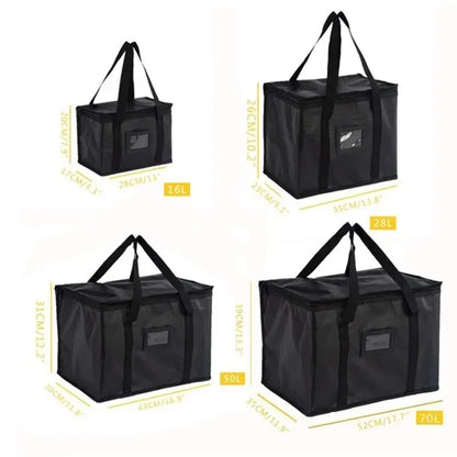 Reusable Insulated CoolerBag PremiumAluminum Foil Thermal Storage Bag Lightweight Portable ZipperLunch Bag for Camping Party Use