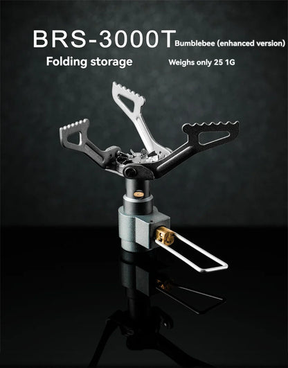 BRS-3000T Titanium Mini Camping Gas Burners 25g One-Piece Pocket Stove Outdooor Hiking Folding Cooking Furnace Portable ﻿