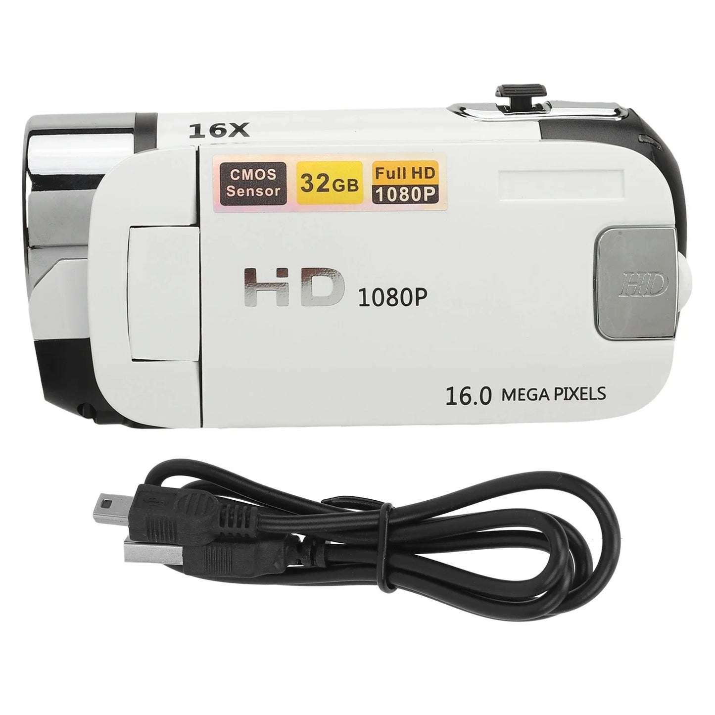 D90 1080P 16MP Digital Camera 2.4 Inch Rotatable Screen Camcorder 16X Zoom HD Video Recorder with Fill Light HD Video Camcorder