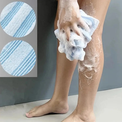 Japanese Exfoliating Bath Towel Ultra-Long Shower Scrubber for Back Antibacterial Foam Washcloth Multi-Use for Shower Skincare