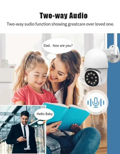 2MP 1080P Eseecloud APP  Full Color Wireless PTZ  IP Dome Camera AI Humanoid Motion Detection Home Security CCTV Monitor