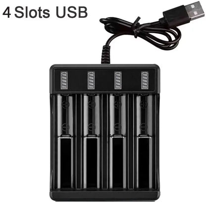 18650 Battery Charger 1 / 2 / 4 Slots Dual For 18650 Charging 4.2V Rechargeable Lithium Battery Charger