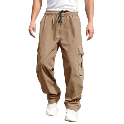 New Style Amazon Men's Cargo Pants Loose Straight Leg Casual Sports Trousers Working Men's Pocket Pants European And American