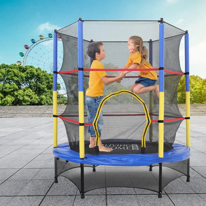 Voltsify 4.5FT Kids Mini Trampoline with Safety Enclosure for Indoor and Outdoor Use
