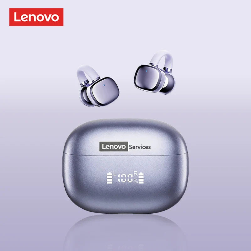 Lenovo Open Ear Wireless Earbuds Bluetooth 6.0 Comfort Clip On Gaming Sports Earphones LED Digital Power Display RS119 Pro