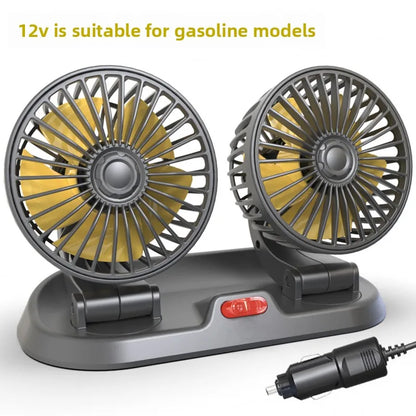Professional Dual Fans 360 Rotation Multi Angle Cooling Fan for Sedan RV Truck Boat Vehicles Camping Office Desk Use Accessory