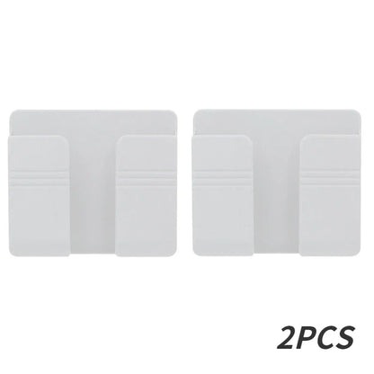 1-4pcs Wall Mounted Storage Box Multifunction Punch Free Organizer TV Remote Control DIY Mobile Phone Plug Charging Holder Stand