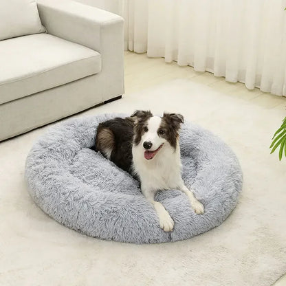 Soft Long Plush Dog Bed House – Cozy Pet Basket, Cushion, Cat Mat, Best for Dogs & Cats