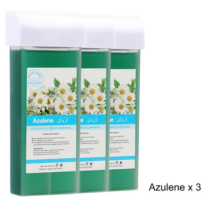 Painless Roll-On Wax Depilatory Honey & Aloe Vera Wax Cartridge for Bikini And Body Hair Removal Compatible with Wax Warmers