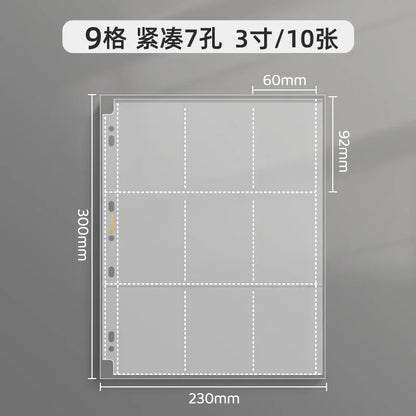 SINGBA a5 / a4 Ring Binder Album for 3" Cards - K-pop Idol Photocard Holder, Polaroid Photo Organizer (4/9 Grid, Refillable)
