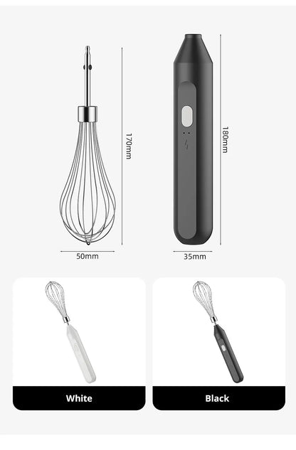 Electric Milk Frother Handheld - Egg Beater Coffee Mixer Foamer for Cappuccino Latte