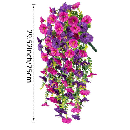 1Pcs Artificial Flowers 75CM Hanging Fake Plant for Home Decor Garden Wedding Decoration Flower Basket Garland Wall Accessories
