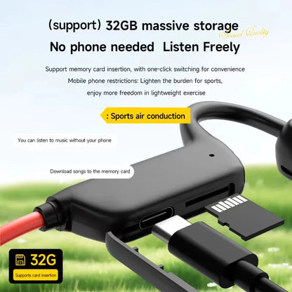 New Bone Conduction Headphones IPX8 Waterproof MP3 32GB Bluetooth5.4 Wireless Headphones With Mic Swimming Sports Fitness 2026