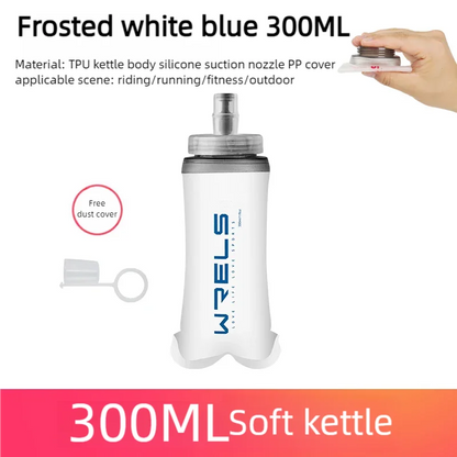WRELS Sports Water Bottles BPA-Free Collapsible Soft Flask Running Camping Hiking Hydro Flask Soft Water Bottle for Hydration