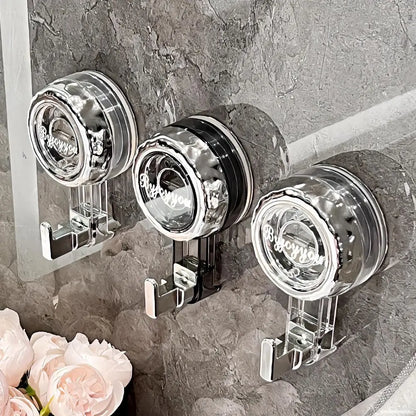 Fashion Powerful Suction Cup Hooks Vacuum Reusable Shower Hooks Heavy Duty Clothes Hook Traceless Clothes Hook