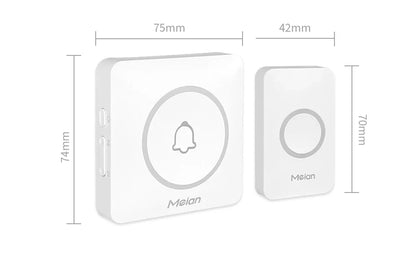 Meian-Smart Home Doorbell, Wireless Outdoor Doorbell, IP65 Waterproof Door Bell, 60 Songs, Smart Security Alarm, Door Bell Chime