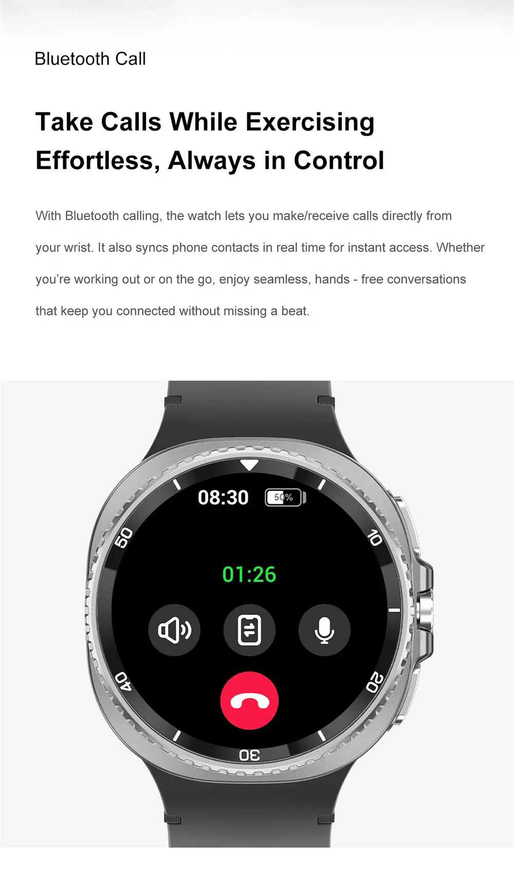 Weather Smart Watch Blue Tooth Call Watches Heart Rate Waterproof SmartWatch Voice Assistant NFC Sport Fitness Music Bracelet