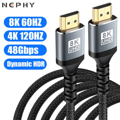 Ultra High Speed HDMI Cable For TV Laptop PC PS4 PS5 Nintendo Switch 8K 60HZ 4K 120HZ HDR HDCP 5M 7M 1 2 3 5 7 Meters Long Cord