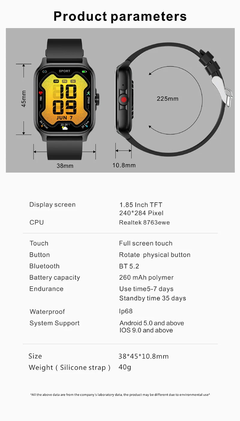Lenovo QX15 Smart Watch Men & Women Full Touch Screen Sport Fitness Watch Man Waterproof Bluetooth For Ios Android Smartwatch