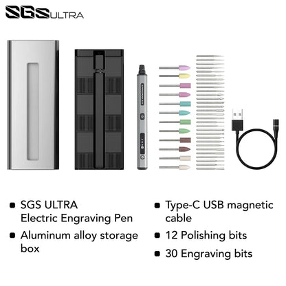 ARROWMAX SGS Engraving Pen Cordless Rotary Tool Kit Electric Mini Grinder with 42 Bits for Crafts Metal Wood Glass Carving