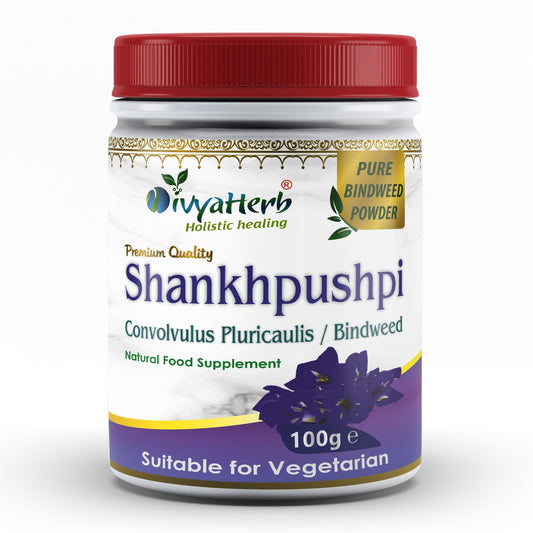 DivyaHerb Shankpushpi Powder 100 gram - Calm & Focus Support