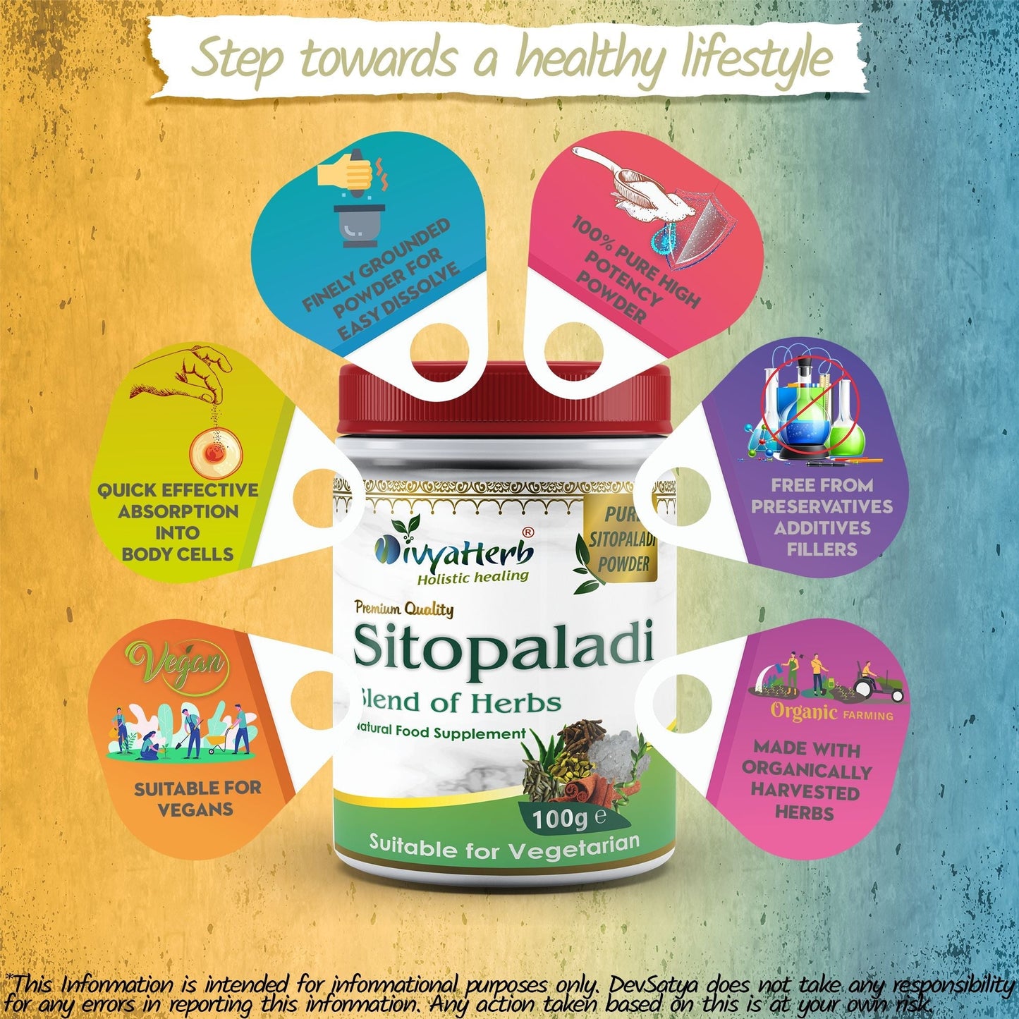 DivyaHerb Sitopaladi Powder 100 gram - Throat Comfort Support