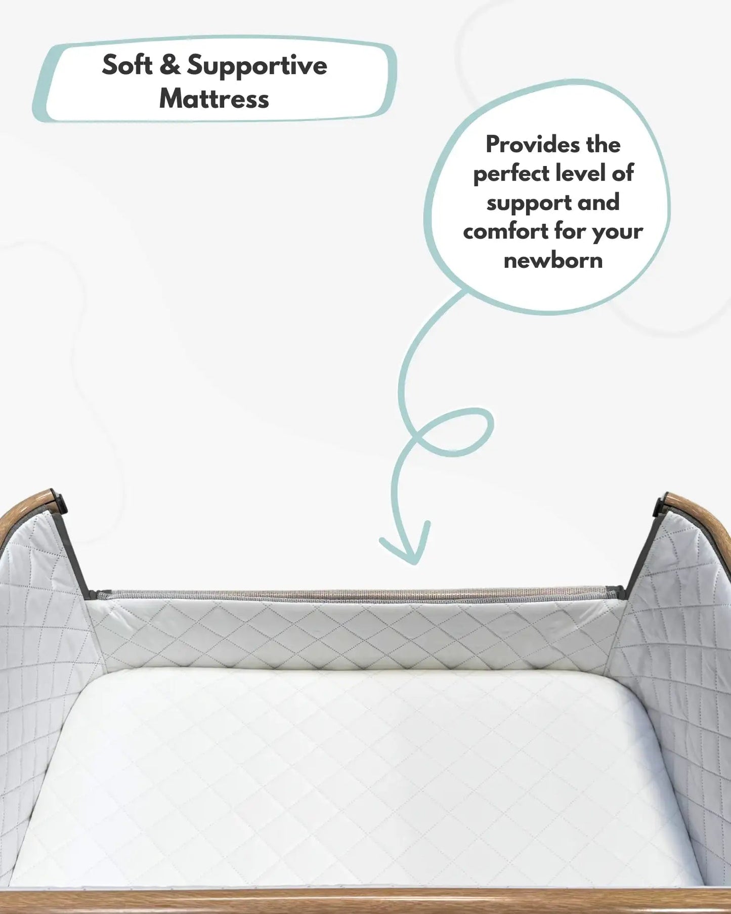 Sona Bedside & Co-Sleeping Crib - Grey